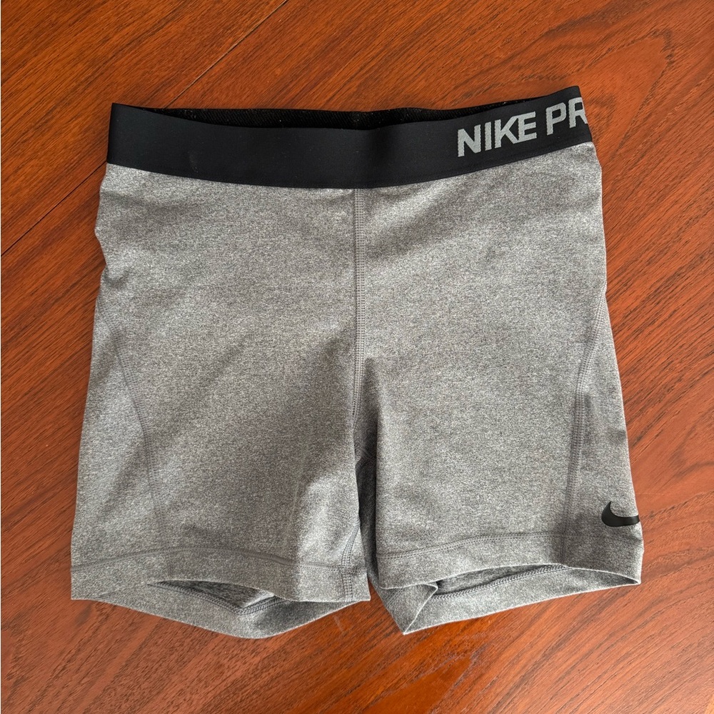 Nike Gray Athletic Shorts with Moisture-Wicking Fabric